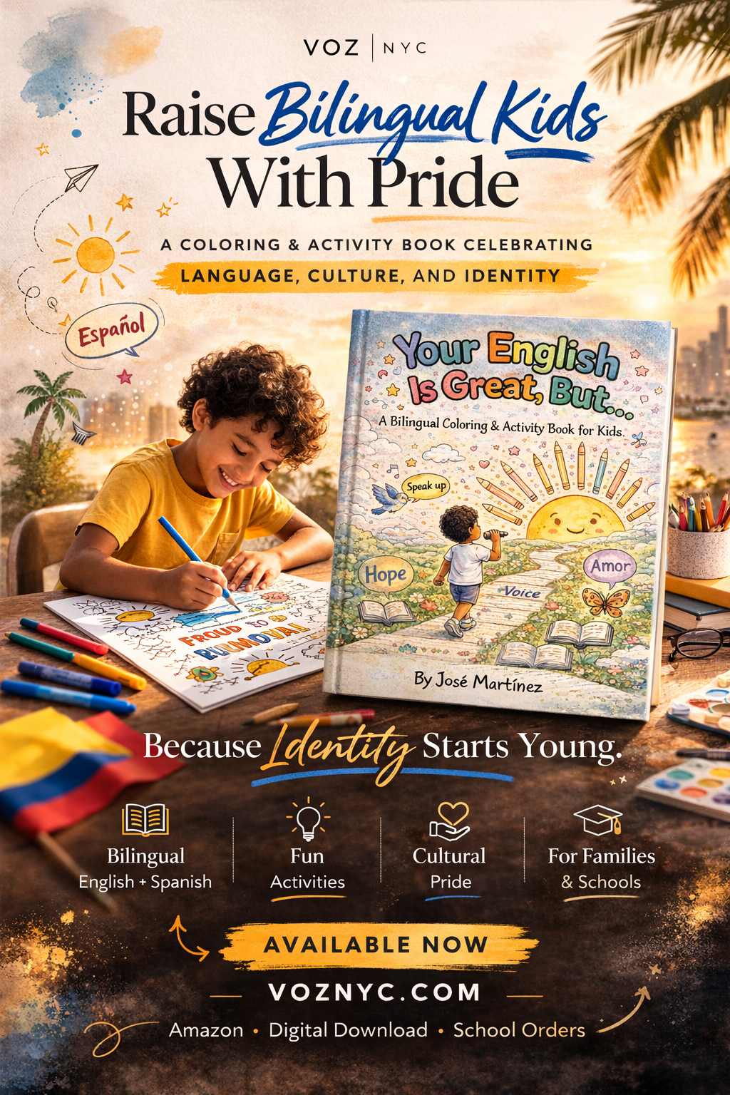 New Book Out: José Martínez Releases Bilingual Coloring & Activity Book for Kids